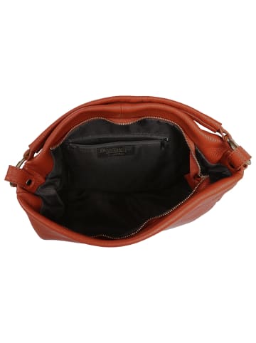 Toscanto Leder Schultertasche Toscanto Tasche orange ca. 40cm