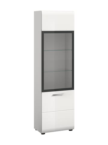 ebuy24 Vitrinenschrank Ice Weiß 45 x 34 cm