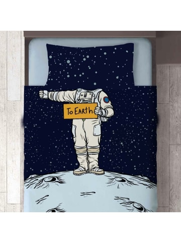 Traumschlaf Bettwäsche Astronaut in blau