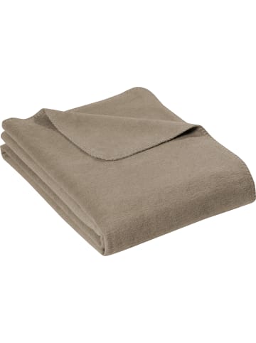 Erwin Müller Baumwolle Wohndecke in taupe