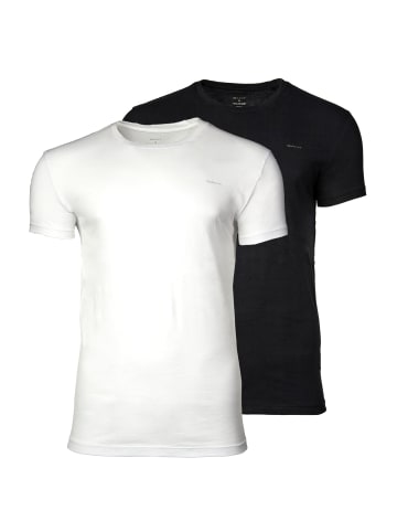 Gant T-Shirt 2er Pack in Schwarz/Weiß