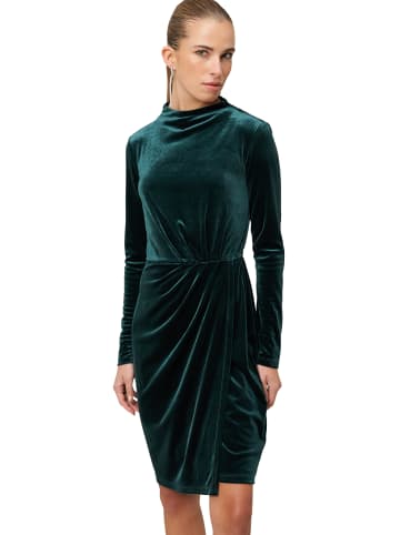 Zero  Samtkleid mit Stehkragen in Deep Ponderosa Pine