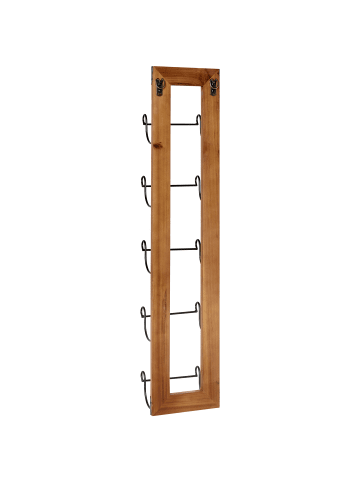 Beliani Handtuchhalter NEUSA in Braun/Schwarz - (W) 17 x (H) 80 x (L) 12 cm