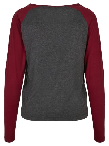 Urban Classics Long Sleeves in charcoal/burgundy