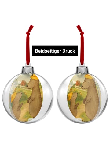 Mr. & Mrs. Panda Schmuckkugel Bären mit Hut Design ohne Spruch in Weiß