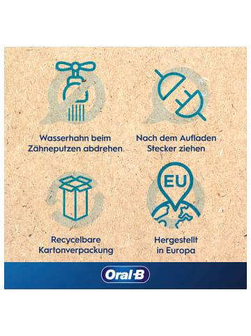 Oral-B Elektrische Zahnbürste "Vitality Pro + 2. Handstück" in Schwarz/Lila