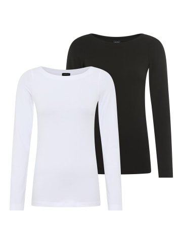 Laura Scott Longsleeve in weiß + schwarz