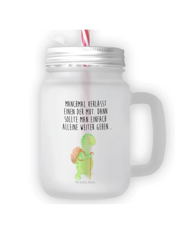 Mr. & Mrs. Panda Limonadenglas Schildkröte Wanderer mit Spruch in Transparent