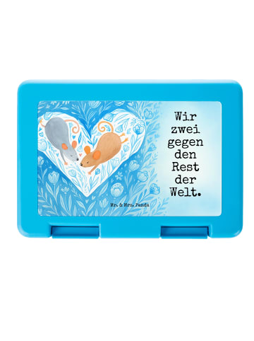 Mr. & Mrs. Panda Aufbewahrungsbox Mäuse Herz Design mit Spruch in Weiß