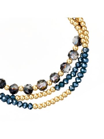 Lulu & Jane Armband aus Metall-Legierung mit Glas in gelbgold