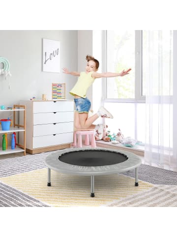 COSTWAY φ97cm Mini Trampolin in Grau