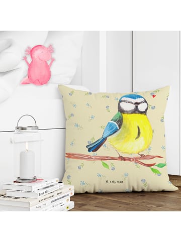Mr. & Mrs. Panda Kissen 40x40 Vogel Blaumeise ohne Spruch in Blumig