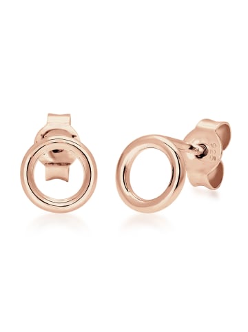 Elli Ohrringe 925 Sterling Silber Geo, Kreis in Rosegold