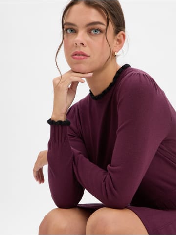 Marie Lund Strickkleid in aubergine - 0002