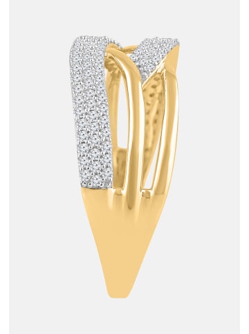 Diamant Exquis Ring aus 375 Gelbgold mit Diamant