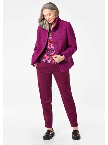 GOLDNER Elegante Kurzjacke mit Stehkragen in beere