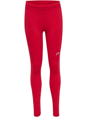 Newline Verstellbare Taille Leggings Reflektierend Logo Kids Core Kinder in TANGO RED