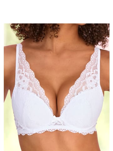 PETITE FLEUR Push-up-BH in weiß+schwarz