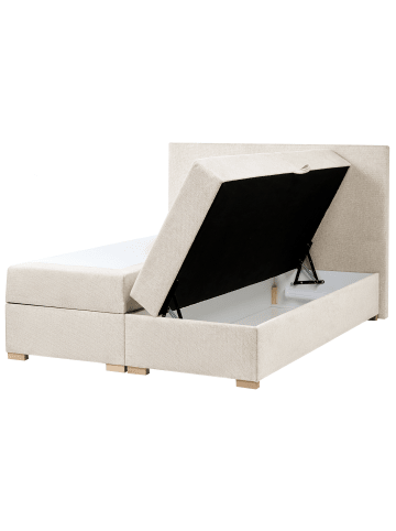 Beliani Boxspring Bett MAJOR in Beige - (W) 151 x (H) 109 x (L) 212 cm