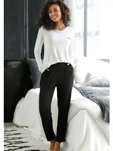 French Connection Pyjama in ecru/schwarz