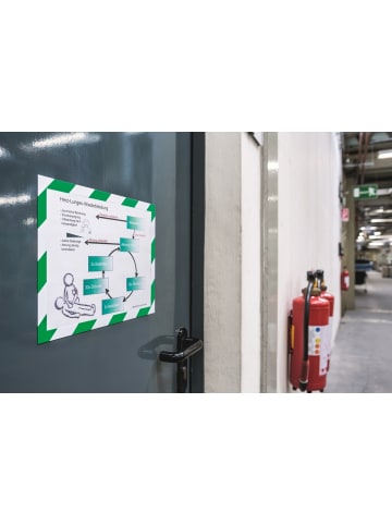 Durable Informationsrahmen Duraframe Security A4 magnethaftend Packung mit 5 ...