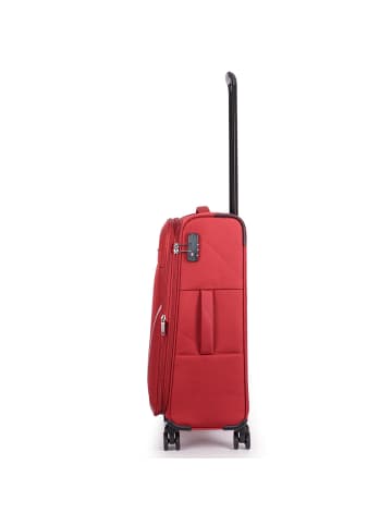 Stratic Strong 4 Rollen Trolley M 65 cm mit Dehnfalte in redwine