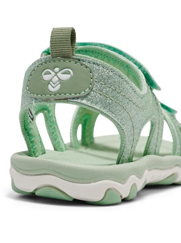 Hummel Klettverschluss Sandale Sandal Glitter Mädchen in FROSTY GREEN
