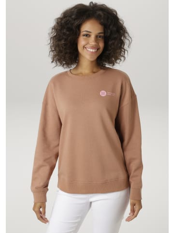 Aniston CASUAL Sweatshirt in braun-pink