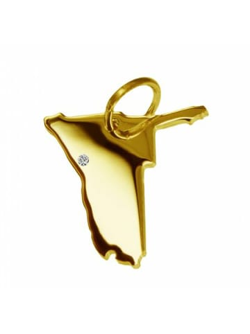 Schmuckador Anhänger Namibia mit Brillant 585 Gelbgold in gold