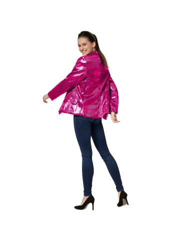 tectake Damen-Jackett mit glitzernden Pailletten, pink