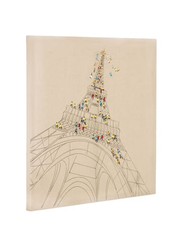 Kayoom Öl-Wandbild Trip To Paris 80 x 80 cm in natur