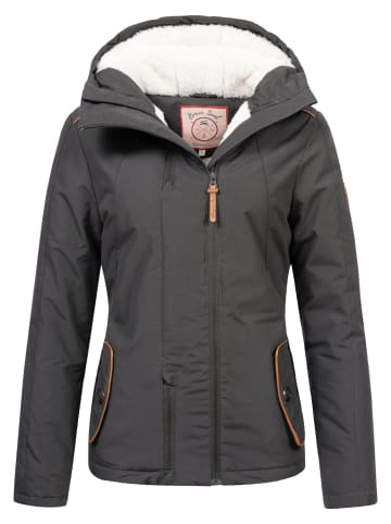 Brave Soul Gefütterte Jacke Josy in anthrazit