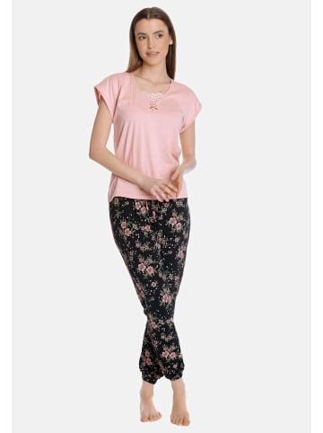 Vive Maria Pyjama Hibiscus Dream in lightpink/schwarz allover