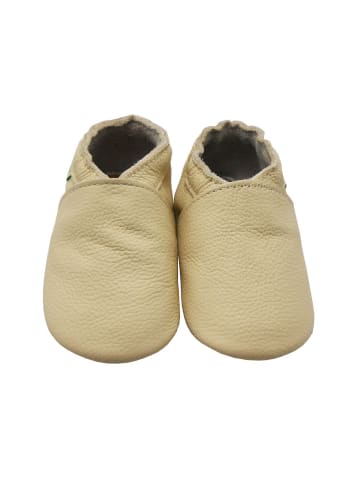 Yalion Leder-Krabbelschuhe in Beige