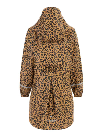 Schmuddelwedda Mädchen Regenmantel in Schwarz Beige Leo