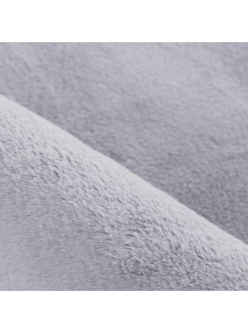 KADIMA DESIGN Teppich Kurzflor Waschbar Einfarbig NECKAR Strapazierfähig OEKO-TEX in Silber