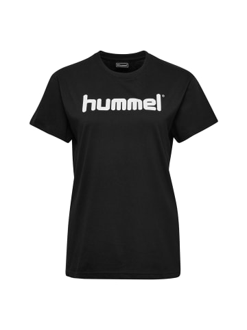 Hummel T-Shirt Training Kurzarm Sport Rundhals Figurbetont in Schwarz