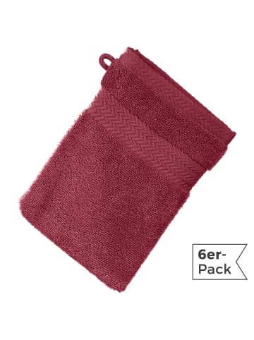 Erwin Müller Frottier Waschhandschuh 6er-Pack Friedrichshafen in bordeaux