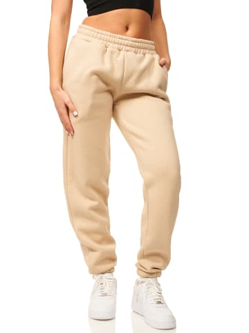 DAILY COTTON Jogginghose - im Straight-Fit als Lange Trainingshose Sweatpants in Beige