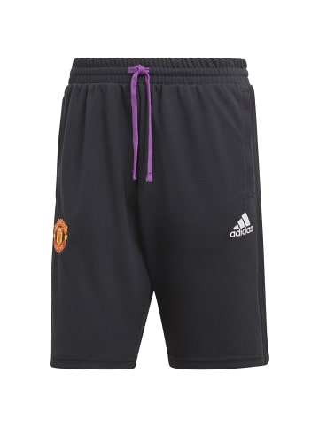 adidas Performance Shorts Manchester United Travel in schwarz / lila