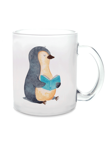 Mr. & Mrs. Panda Tee Tasse Pinguin Buch ohne Spruch in Transparent
