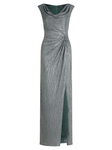Vera Mont Abendkleid im Glitzer-Look in Dark Green/Grey