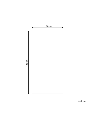 Beliani Outdoorteppich ROHTAK in Grün/Weiß - (W) 90 x (H) 0.5 x (L) 180 cm
