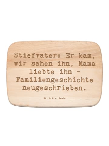 Mr. & Mrs. Panda Brettchen Spruch Stiefvater Liebe mit Spruch in Transparent