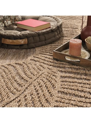 KADIMA DESIGN Outdoor Teppich Natur Balkon, Terrasse in Beige