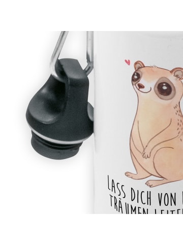 Mr. & Mrs. Panda Kindertrinkflasche Plumplori Glücklich mit Spruch in Weiß