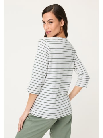 Olsen T-Shirt Hannah in khaki weiß