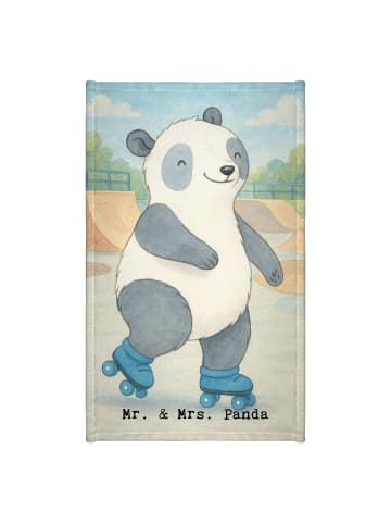 Mr. & Mrs. Panda Gästehandtücher Panda Inliner fahren Design ohn... in Weiß