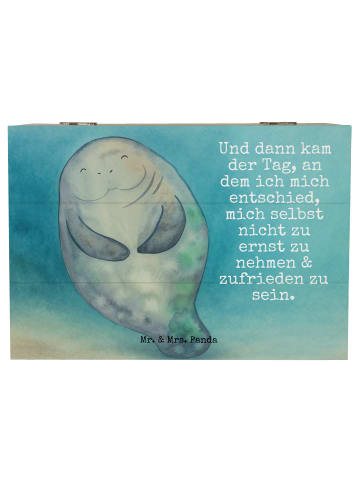 Mr. & Mrs. Panda Geschenkdose Seekuh Happy Design mit Spruch in Weiß