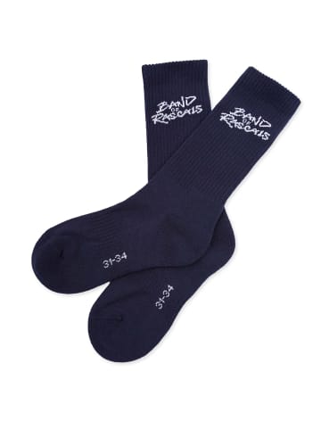 Band of Rascals Socken " Signature: " in blau